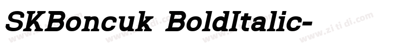 SKBoncuk BoldItalic字体转换